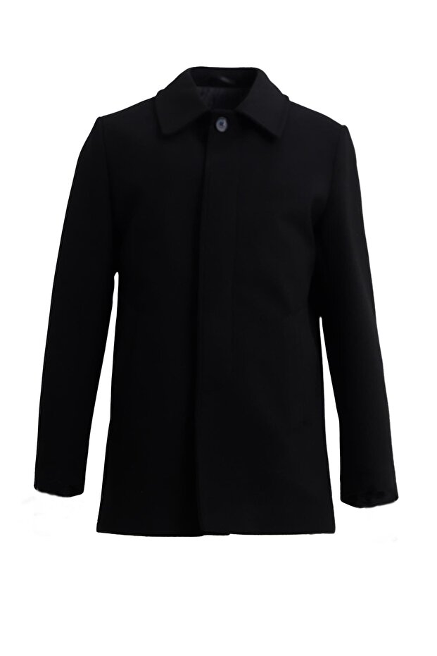 SİYAH Kaşe Kaban - 1