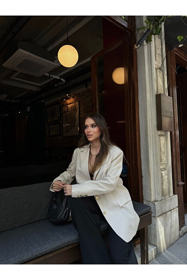 Keten Blazer Ceket - 2