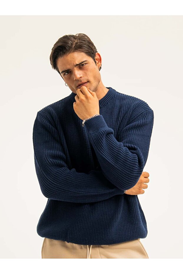 Erkek Basic Örgülü Kazak - 3