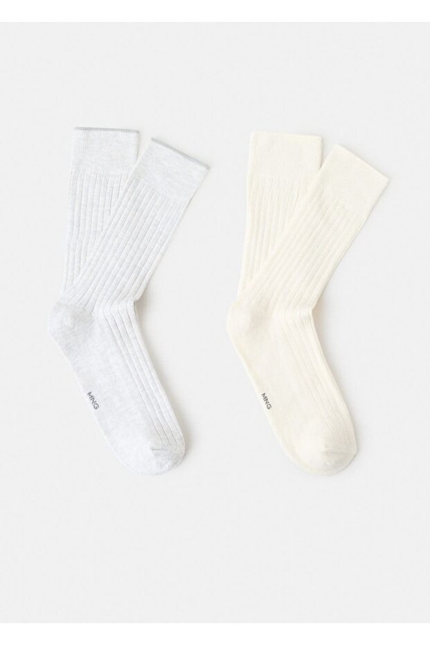2'li fitilli pamuklu çorap seti - 1