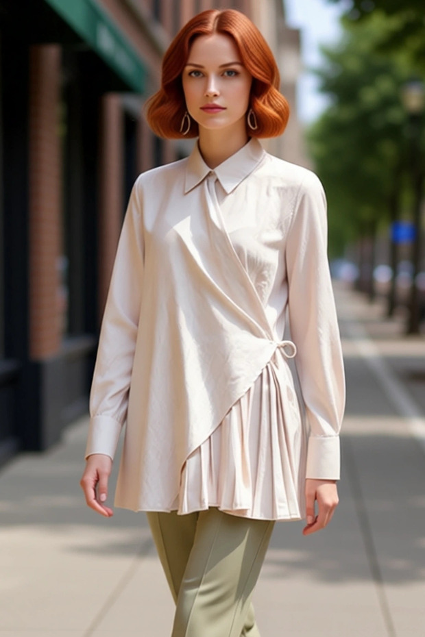 Women's Light Double-Breasted Detailed Woven Shirt Functional Durable Quality Comfortable Aesthetic Stylish