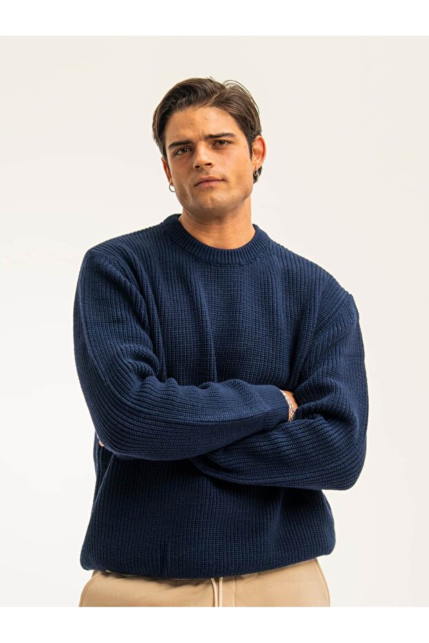 Erkek Basic Örgülü Kazak - 2