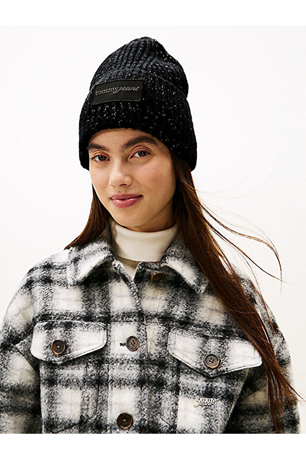 Wool Blend Metallic Beanie - 2