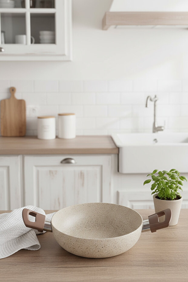 Marcel 13 Parça Granit Tencere Seti Krem - 2