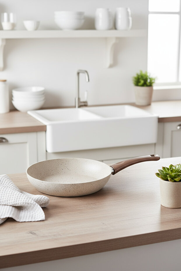 Marcel 13 Parça Granit Tencere Seti Krem - 4