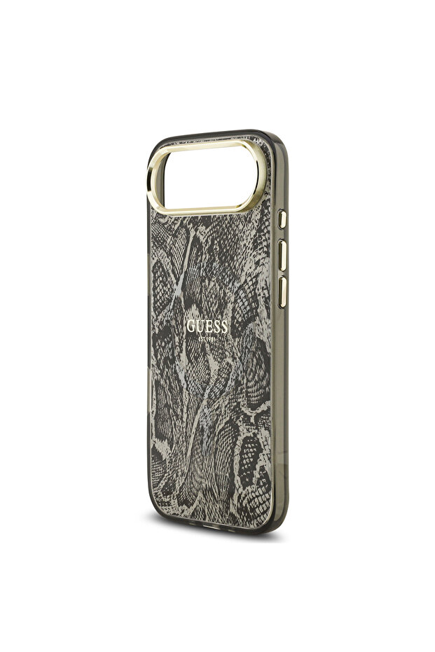 غطاء متوافق مع هاتف iPhone 17 Air، مزود بترخيص M-safe، غطاء بنمط بايثون مع شعار مكتوب عليه باللون الأسود - 6