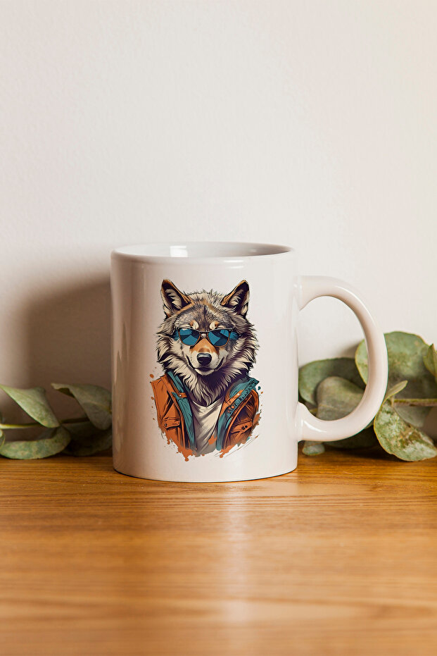 Jacketed Wolf Printed Mug Cups - 1