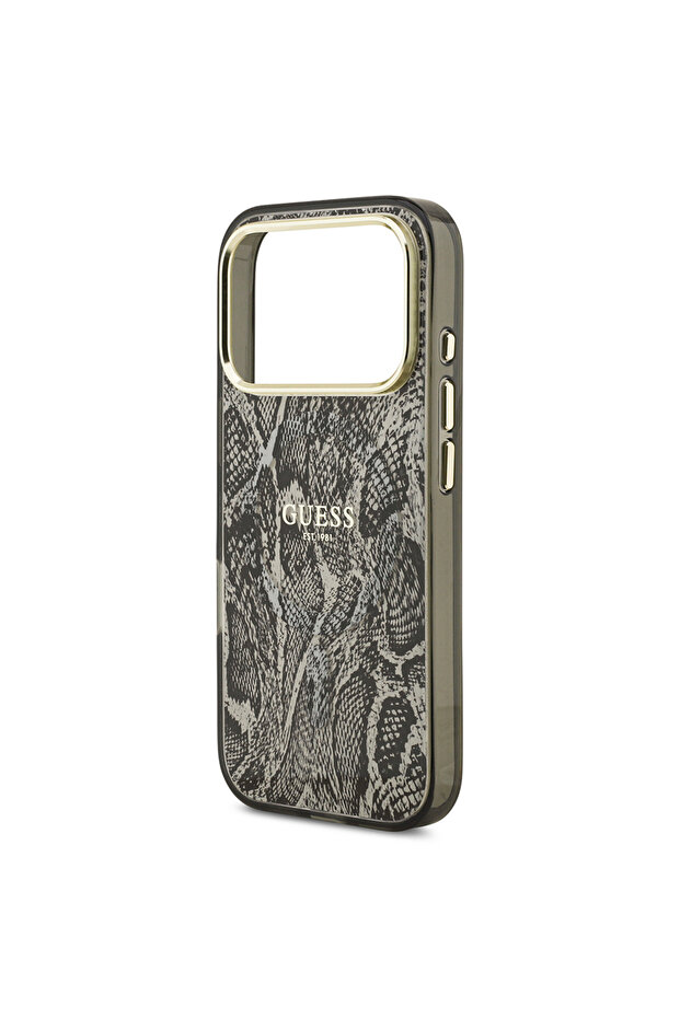 iPhone 17 Pro Compatible Case Licensed M-Safe Featured Python Pattern Cover with Text Logo Black - 6