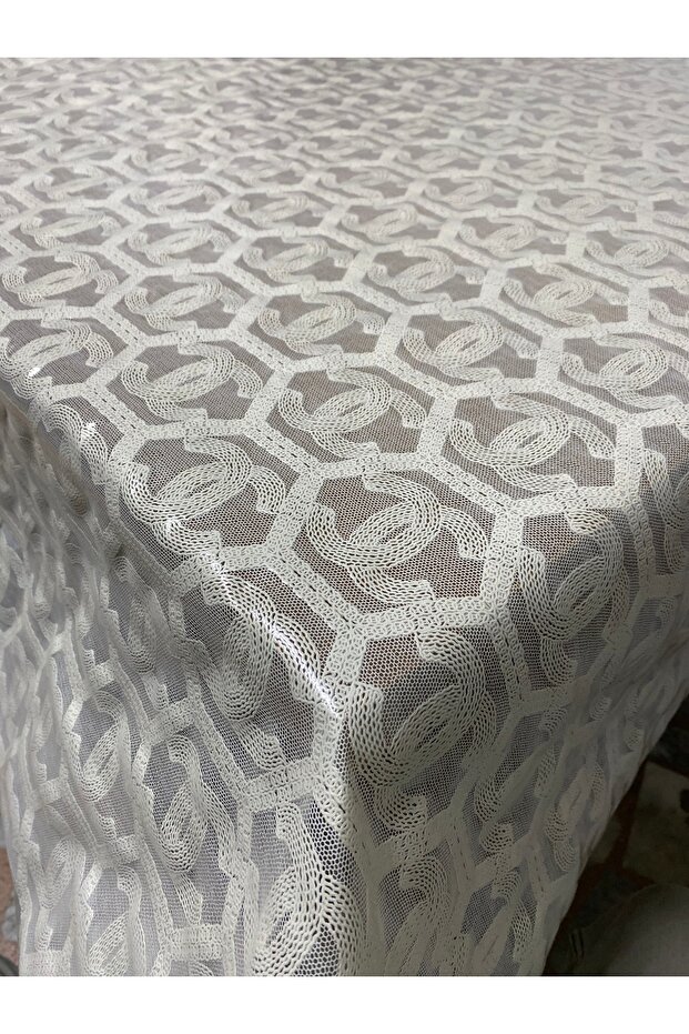 Yek Home Lace-Looking Erasable Easy-To-Clean Non-Slip Liquid-Proof Pvc Tablecloth - Cream
