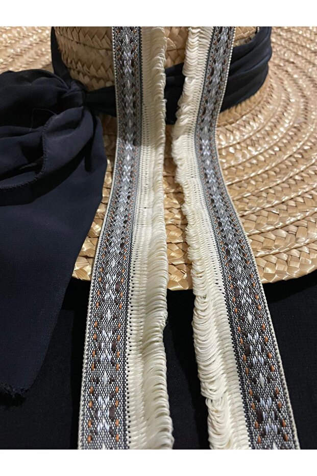 شريط حافة منقوش بنمط عرقي - 3