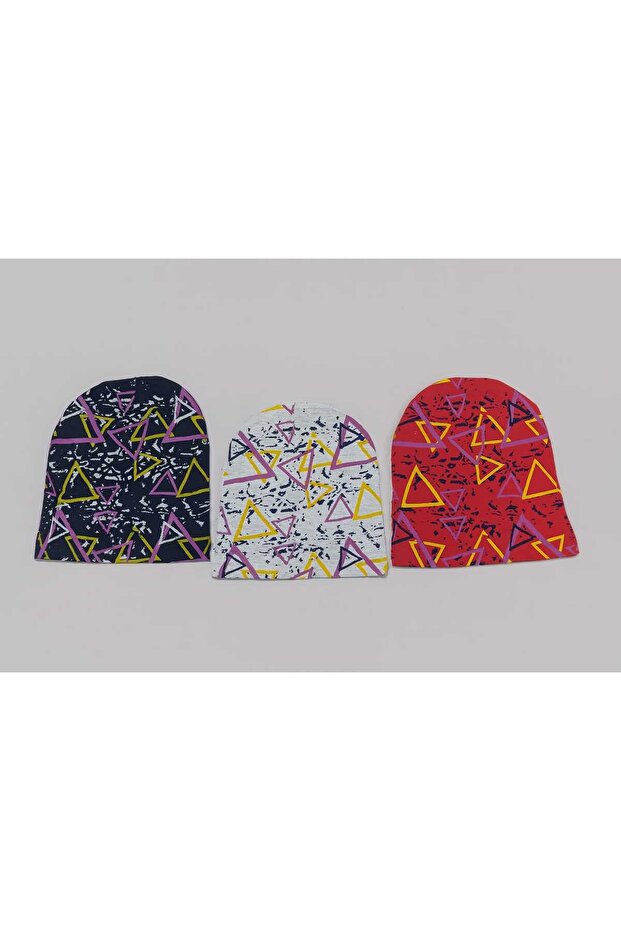 3 Combed Cotton Baby Kids Beanies