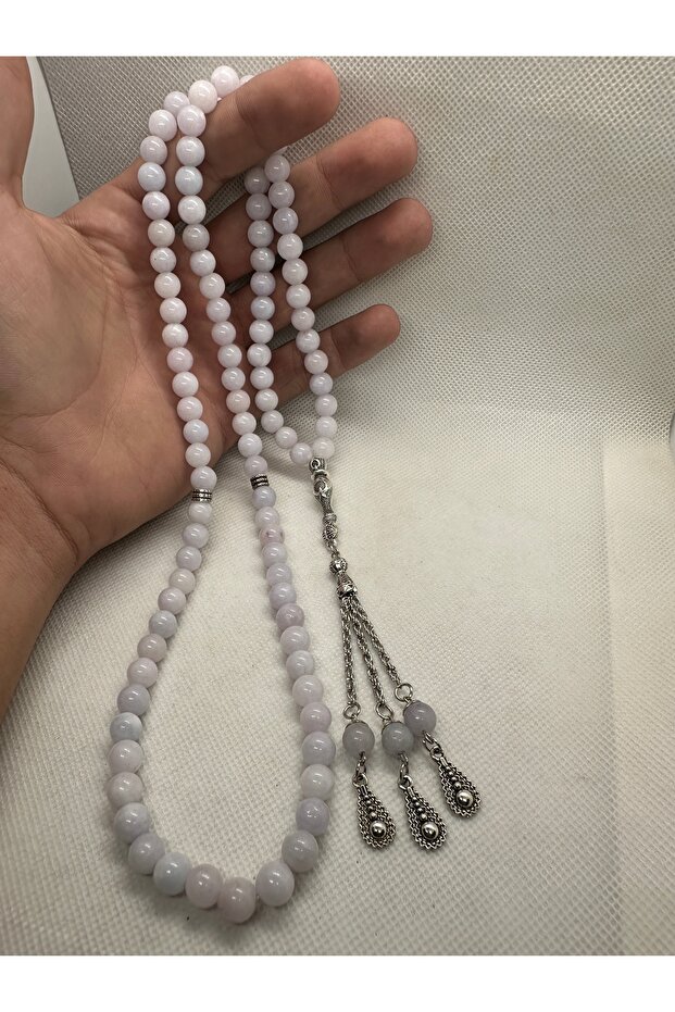 Natural Stone Aquamarine Stone 99-Bead 8mm Prayer Rosary