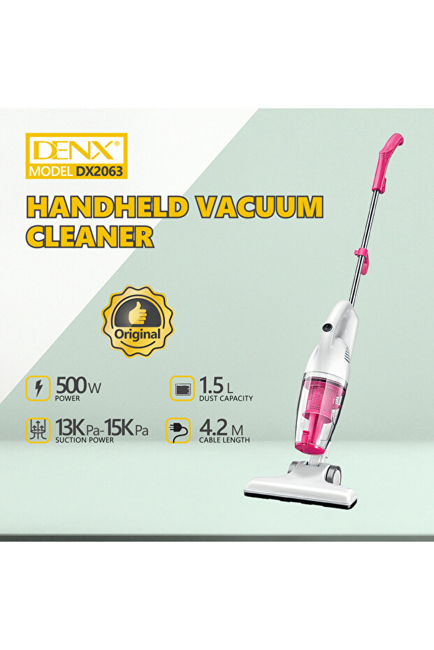 مكنسة كهربائية محمولة DX2063، 500 واط، قوة شفط 13-15 كيلو باسكال