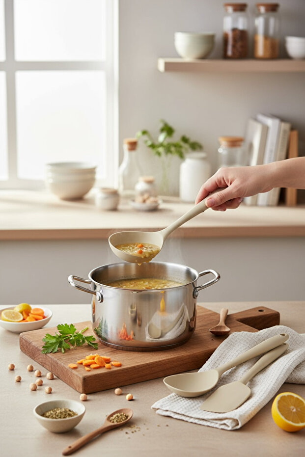 3 Parça Krem Silikon Servis Seti - 5