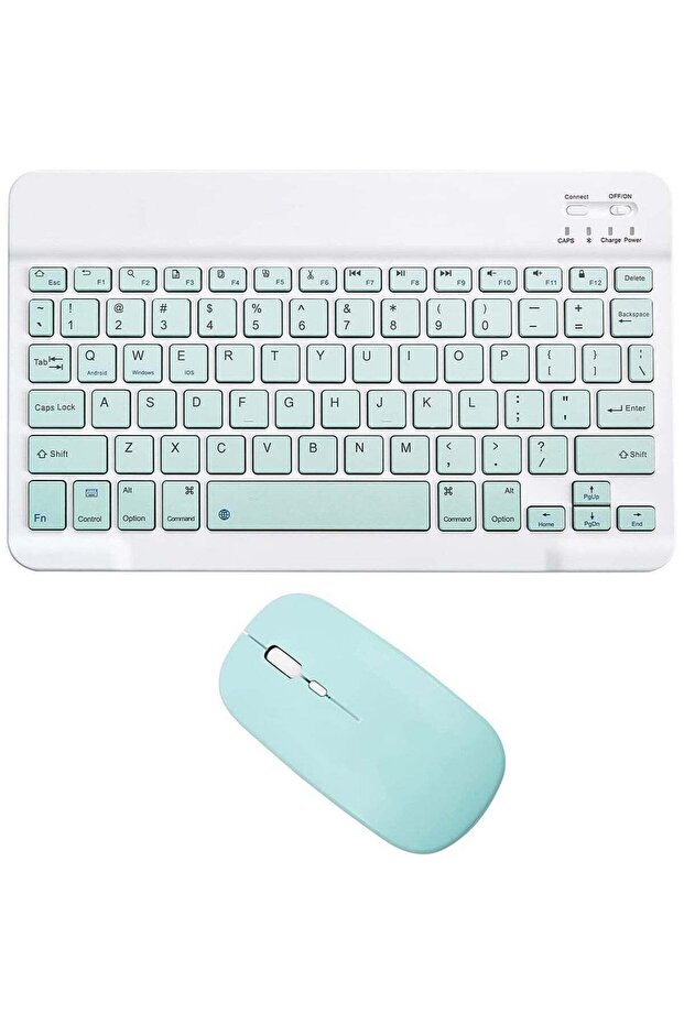 Bluetooth Keyboard & Mouse Combo - Ultra-Slim Rechargeable Portable for Android, iPad, Win - 1