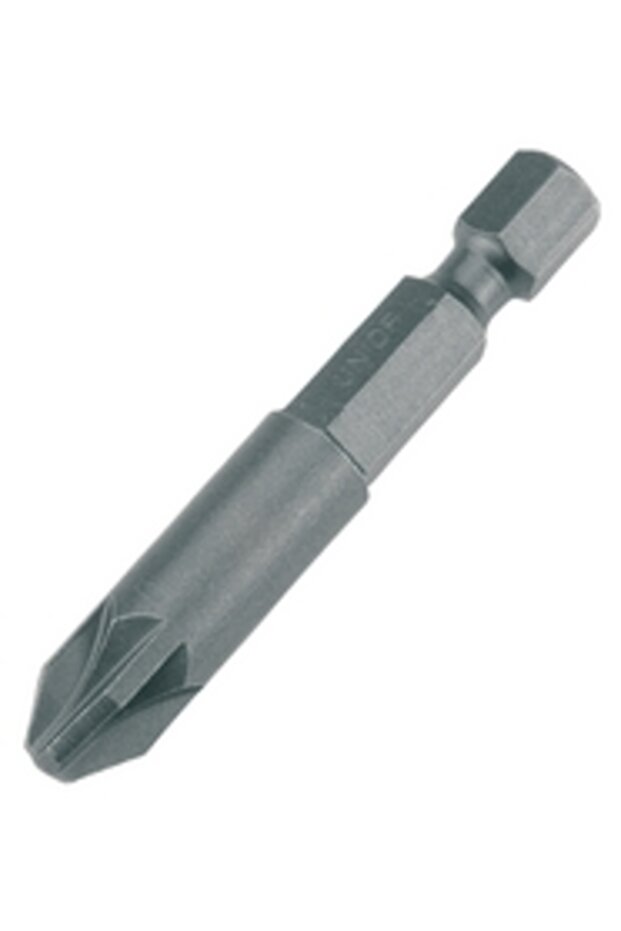 Set of 3 hexagonal bits 1/4'' Form E 6.3 - Pozidrive profile, DIM PZ 2, L 50 - 1