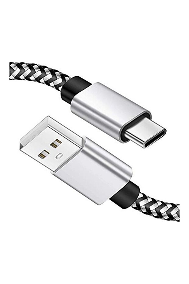 كابل شحن USB Type C طويل مضفر من النايلون من Deegotech - أسود - 1