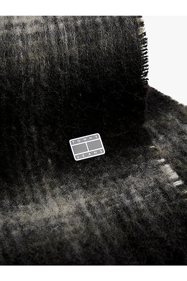 TH Crest Check Scarf With Wool - 3