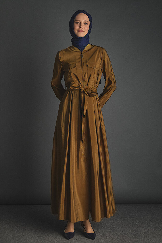 Kuşaklı Bomber Elbise - 3