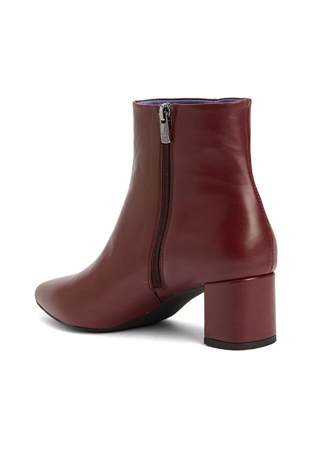 Bordo Kadın Deri Bot - 3