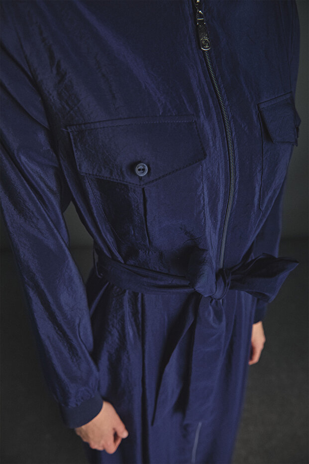 Kuşaklı Bomber Elbise - 6