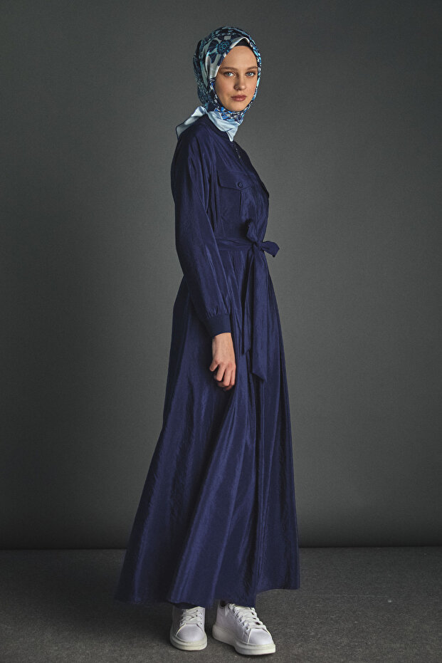 Kuşaklı Bomber Elbise - 3