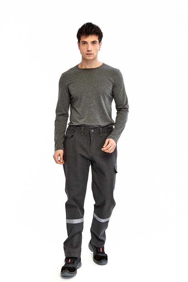 İş Pantolonu Kışlık Basic Model 2 Gri 5 Cepli - 7