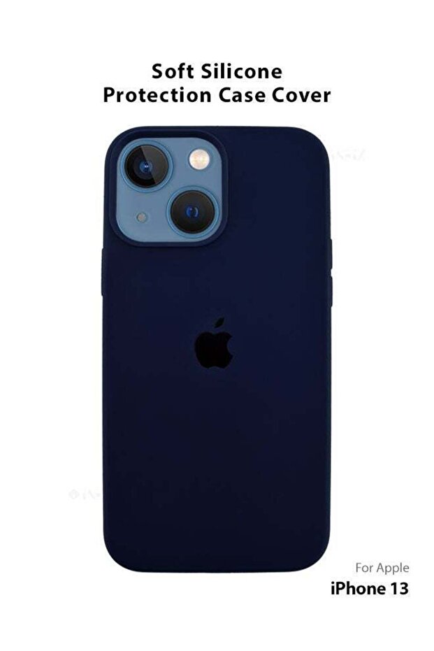 غطاء سيليكون متوافق مع الشعار لهاتف Apple iPhone 13