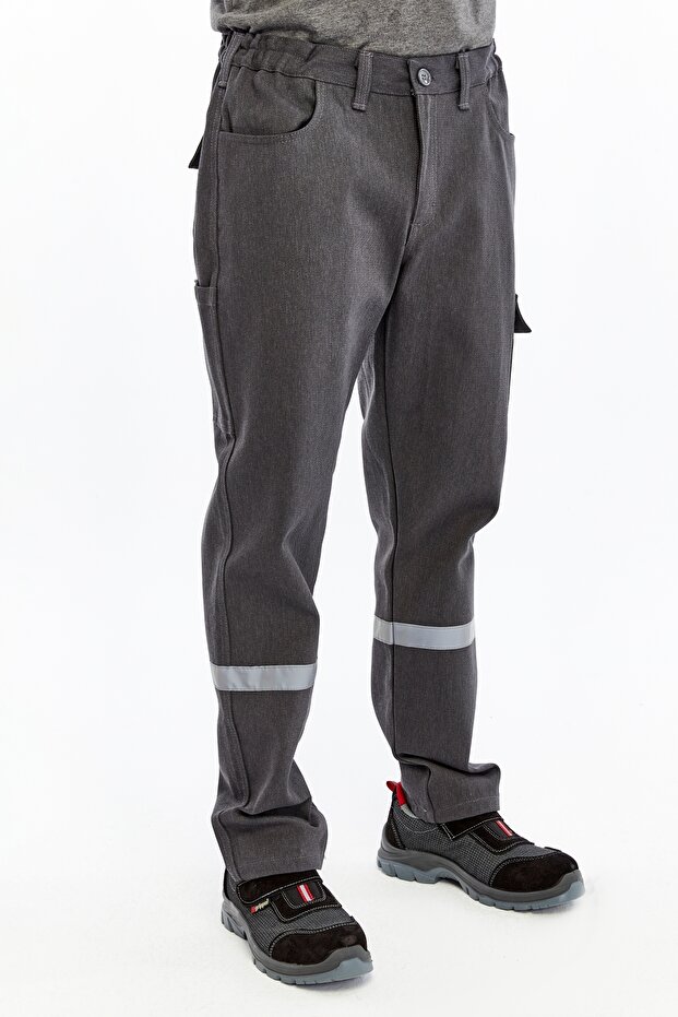 İş Pantolonu Kışlık Basic Model 2 Gri 5 Cepli - 3