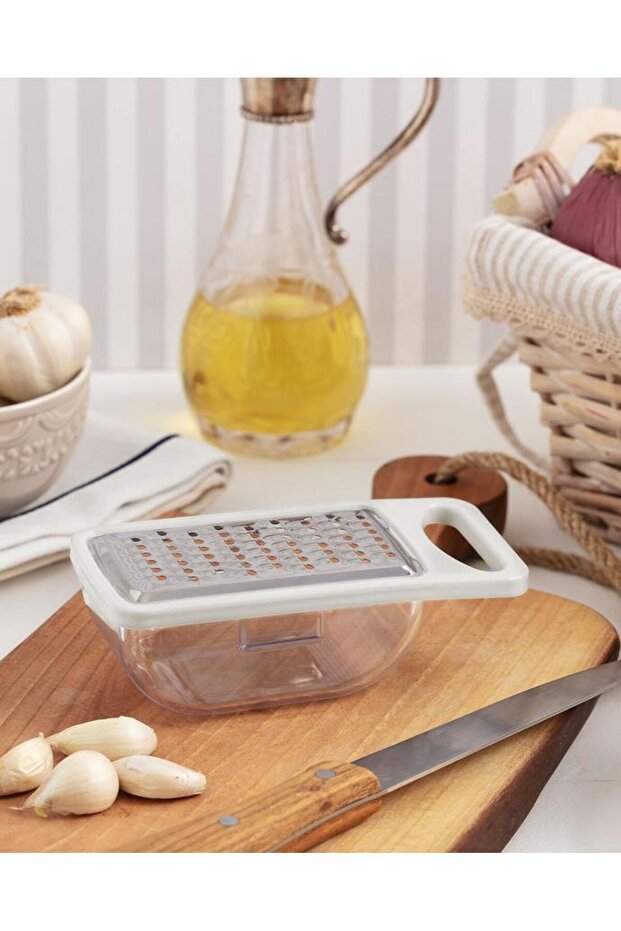 Hazneli Mini Rende | El Tipi Peynir Sarımsak Zencefil Rendesi | Pratik Mutfak Gereci - 2