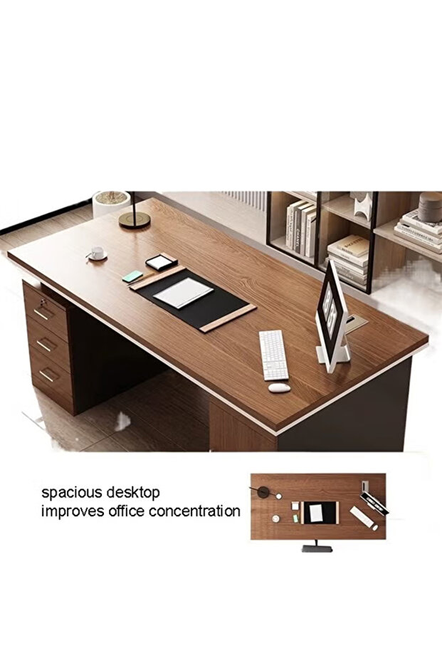 مكتب تنفيذي وطاولة كمبيوتر متعددة الوظائف 120 سم - 4