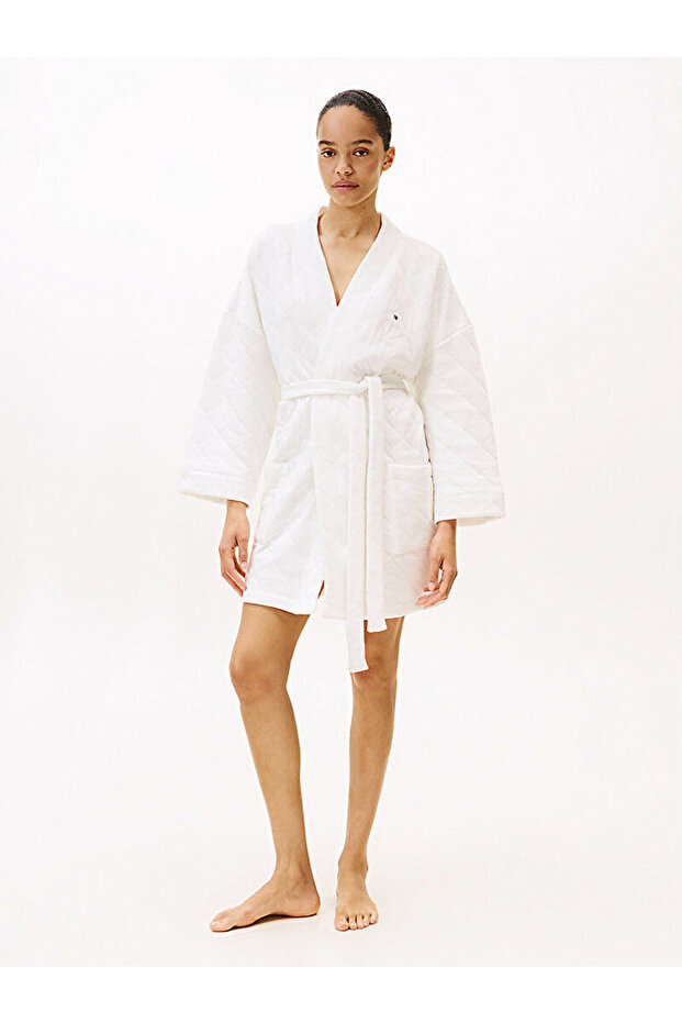 Essential Quilted Jacquard Jersey Robe - 1