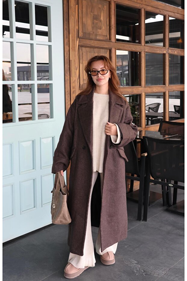 Acı Kahve Duncan Uzun Kaşe Kaban - 7