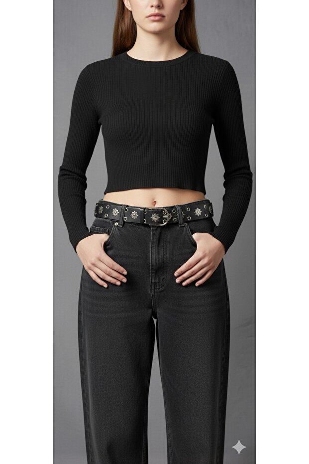 Y2K Unisex Young Belt Punk Rock Rivet Buckle Belt