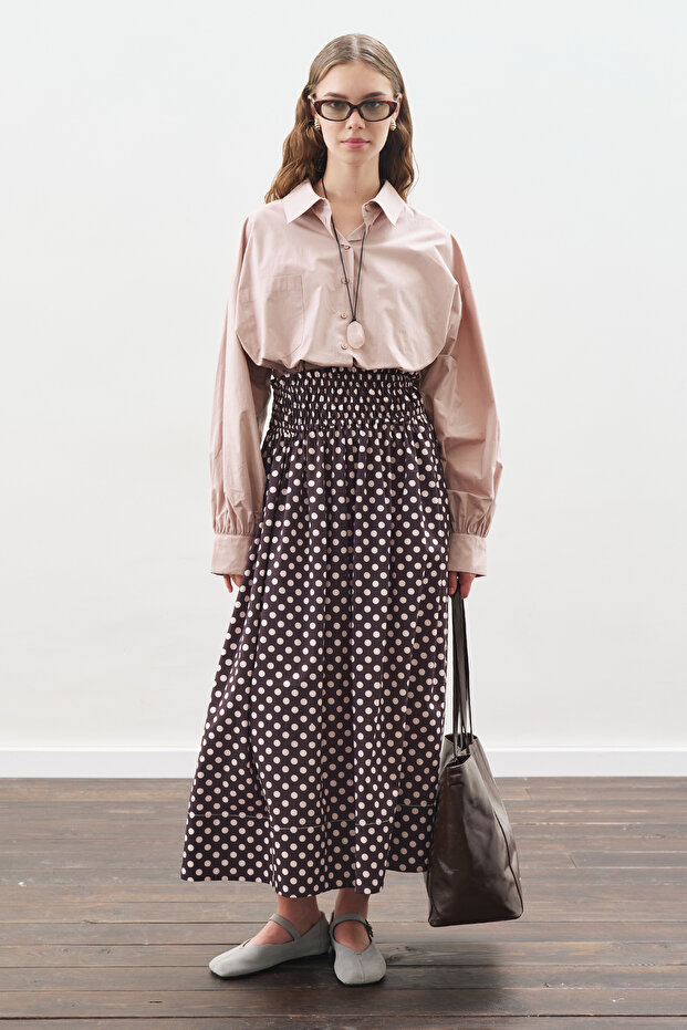 CROP BALON FORM GÖMLEK SOFT PEMBE - 2