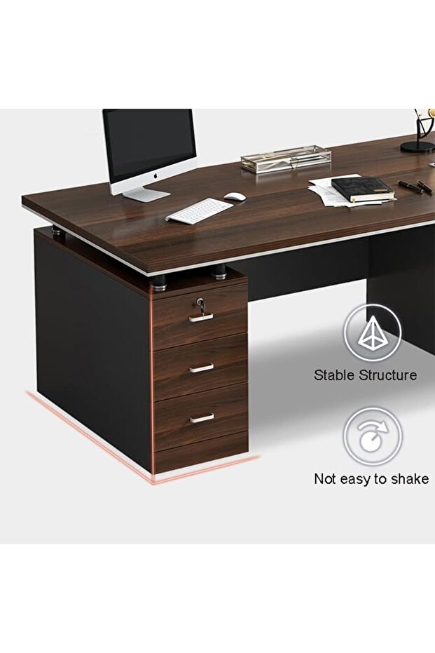 مكتب تنفيذي وطاولة كمبيوتر متعددة الوظائف 120 سم - 6