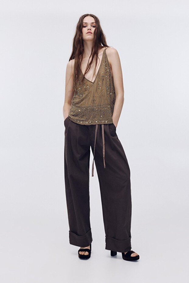 Boncuk işlemeli halter top - 3