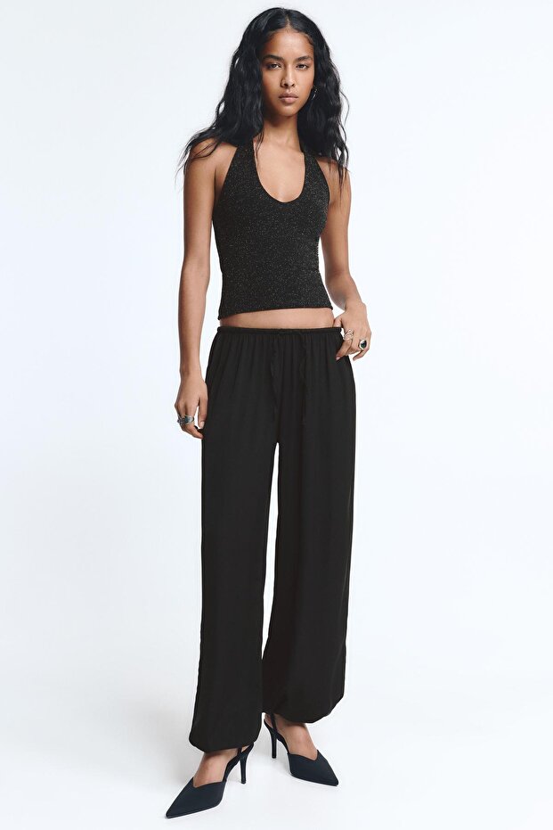 Parıltılı kumaş halter top - 3