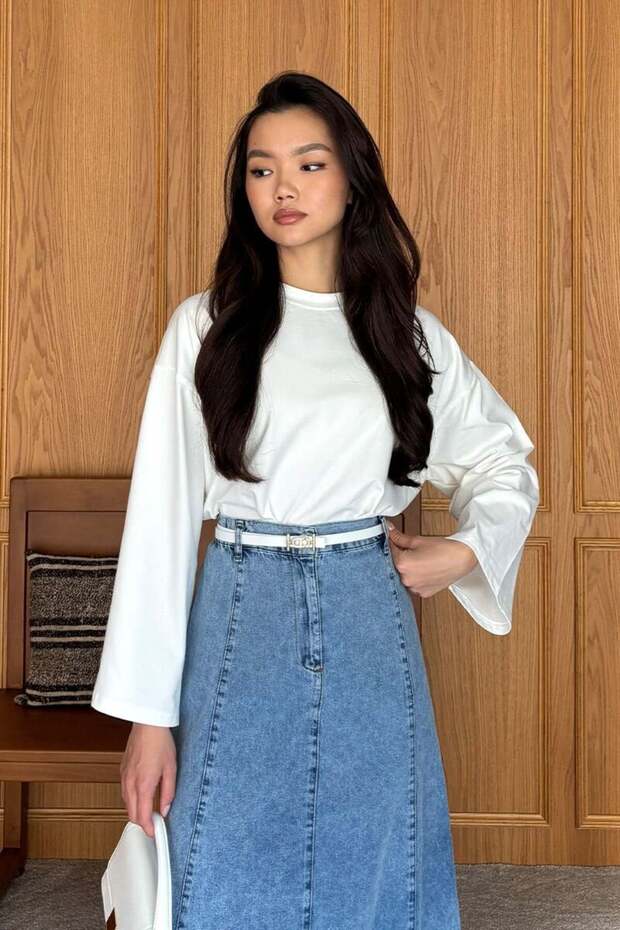 Ekru Uzun Kollu Basic Body - 4