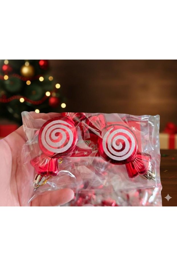 Ert-Yil-25225 New Year Tree Ornament Candy Model X cm 2 Pieces