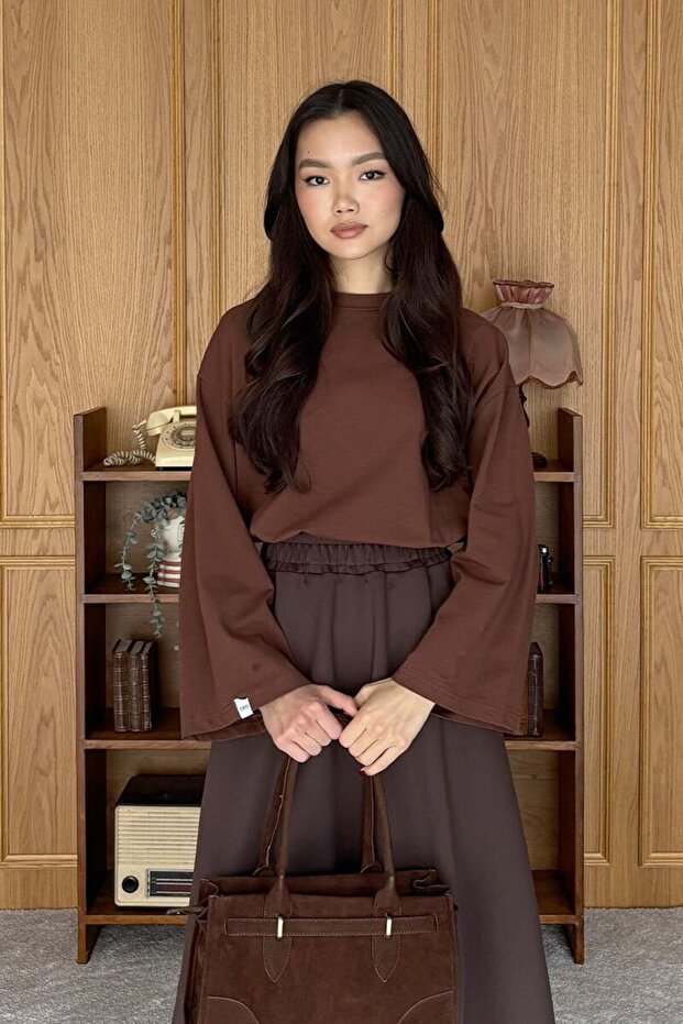 Acı Kahve Uzun Kollu Basic Body - 1