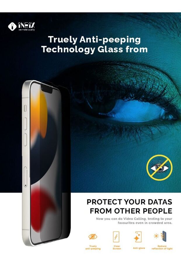 واقي شاشة كامل عالي الدقة للخصوصية لجهاز Apple iPhone 13 - 4