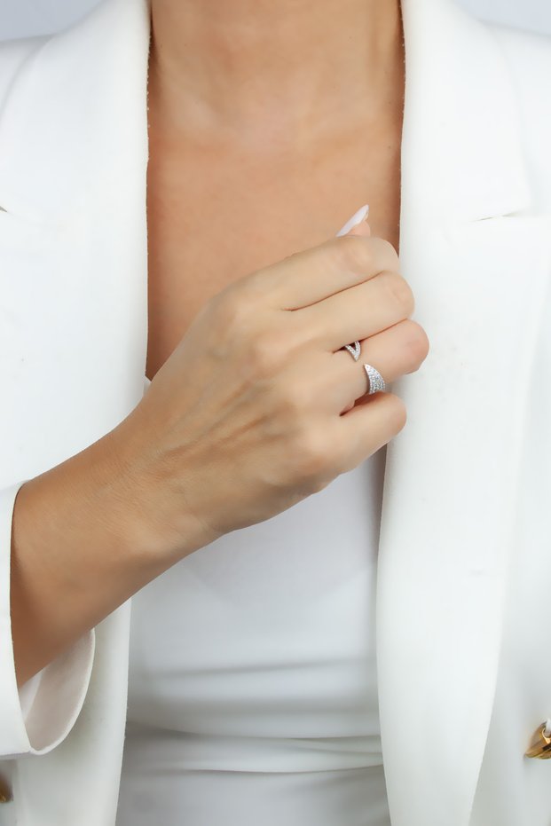 Zircon Stone Adjustable Women's Ring
