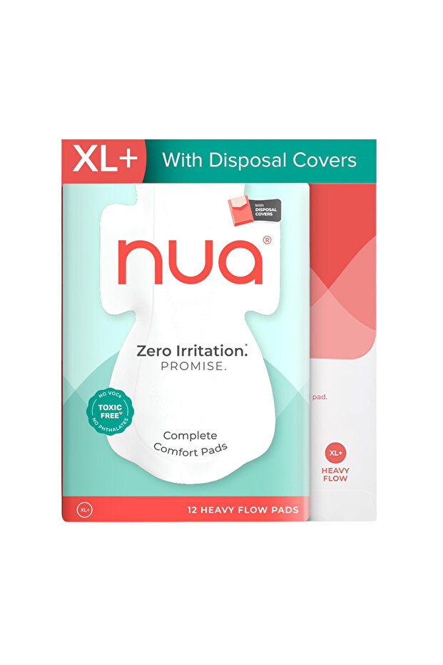 Ultra-Safe Sanitary Pads For Women, Rash Free, Heavy Flow - XL+ With 12 Disposable Covers