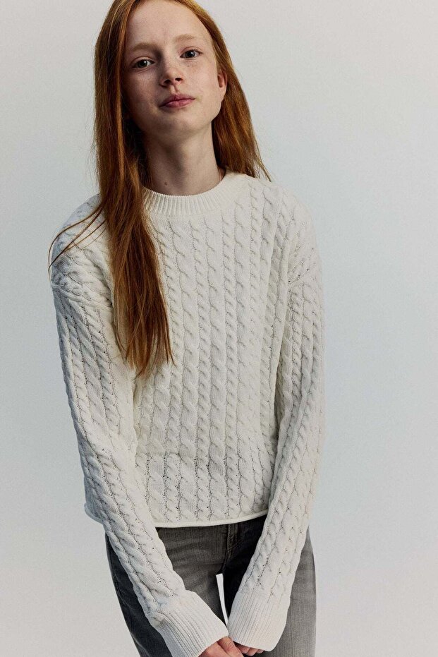 Cable-knit jumper - 1