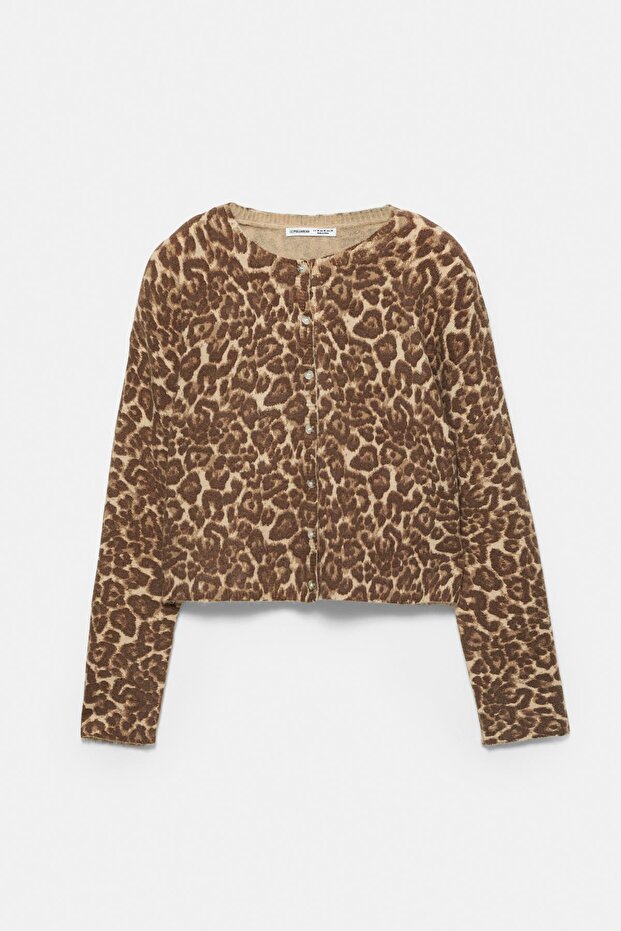 Leopar desenli hırka - 6