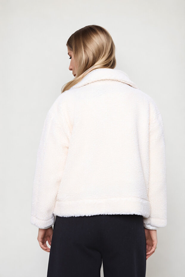 Kapak Cepli Teddy Ceket - 4