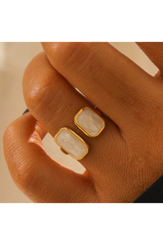 Square Pattern Adjustable Ring - 82595A