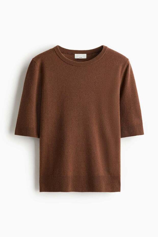 Fine-knit cashmere top