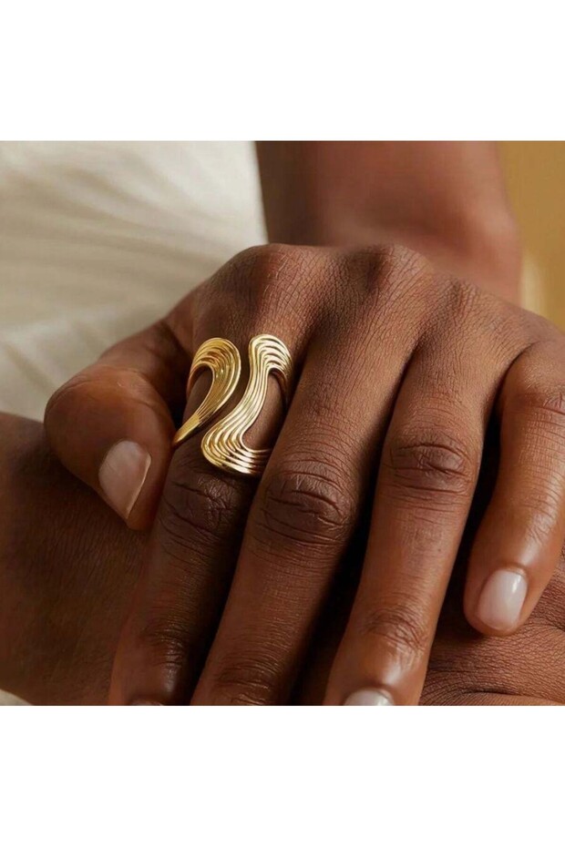 Adjustable gold ring - Celestial - 1